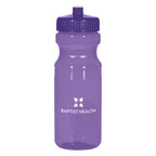 Poly-Clear Fitness Bottle, 24 oz - Purple - Silk Screen