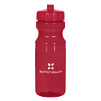 Poly-Clear Fitness Bottle, 24 oz - Red - Silk Screen