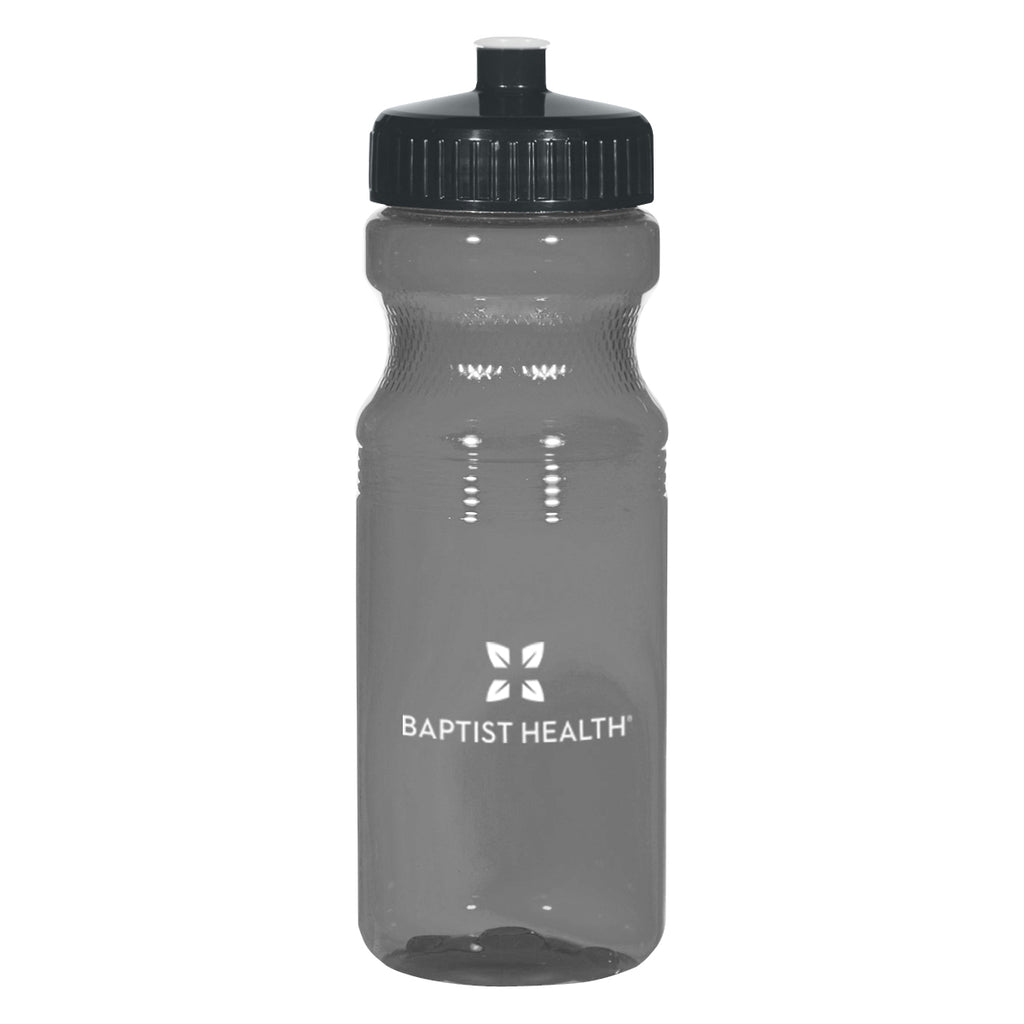 Poly-Clear Fitness Bottle, 24 oz - Translucent Charcoal - Silk Screen