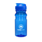 Poly-Clear Fitness Bottle with Super Sipper Lid, 20 oz - Blue - Silk Screen