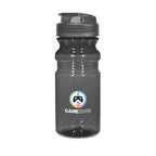 Poly-Clear Fitness Bottle with Super Sipper Lid, 20 oz - Charcoal - Colorbrite Drinkware