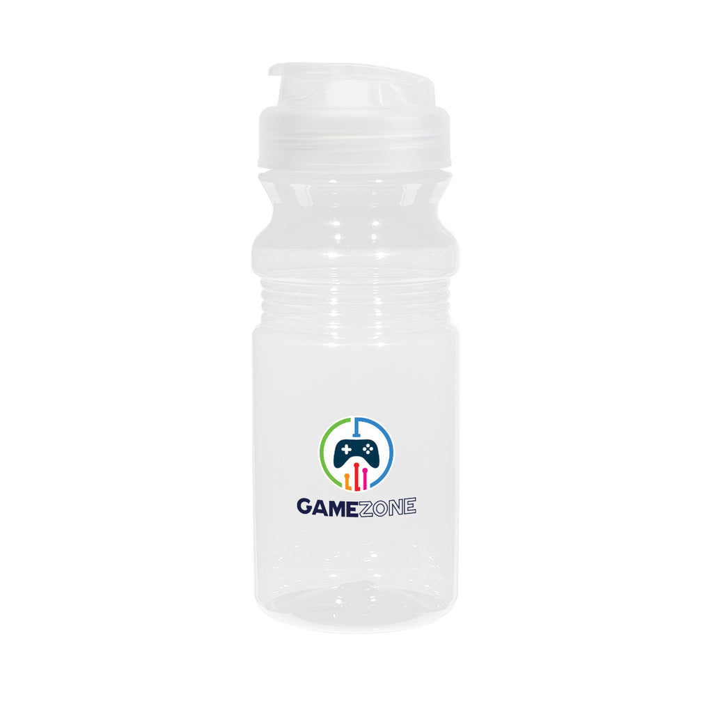 Poly-Clear Fitness Bottle with Super Sipper Lid, 20 oz - Clear - Colorbrite Drinkware