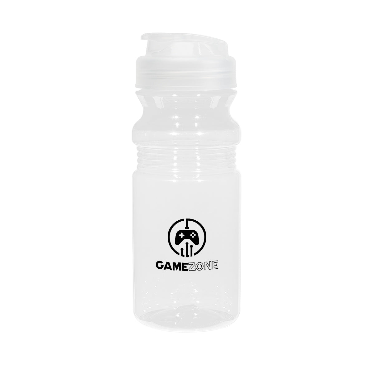 Poly-Clear Fitness Bottle with Super Sipper Lid, 20 oz - Clear - Silk Screen