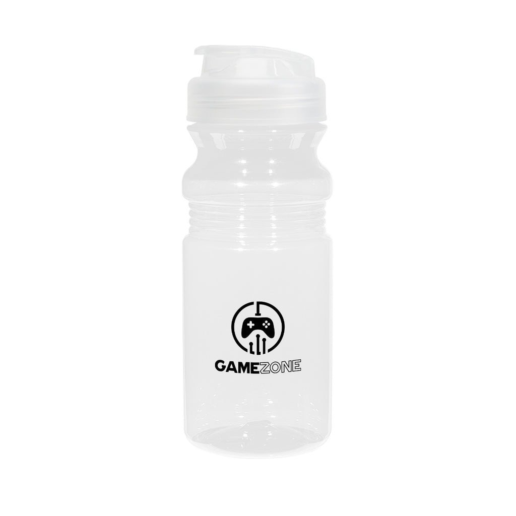 Poly-Clear Fitness Bottle with Super Sipper Lid, 20 oz - Clear - Silk Screen