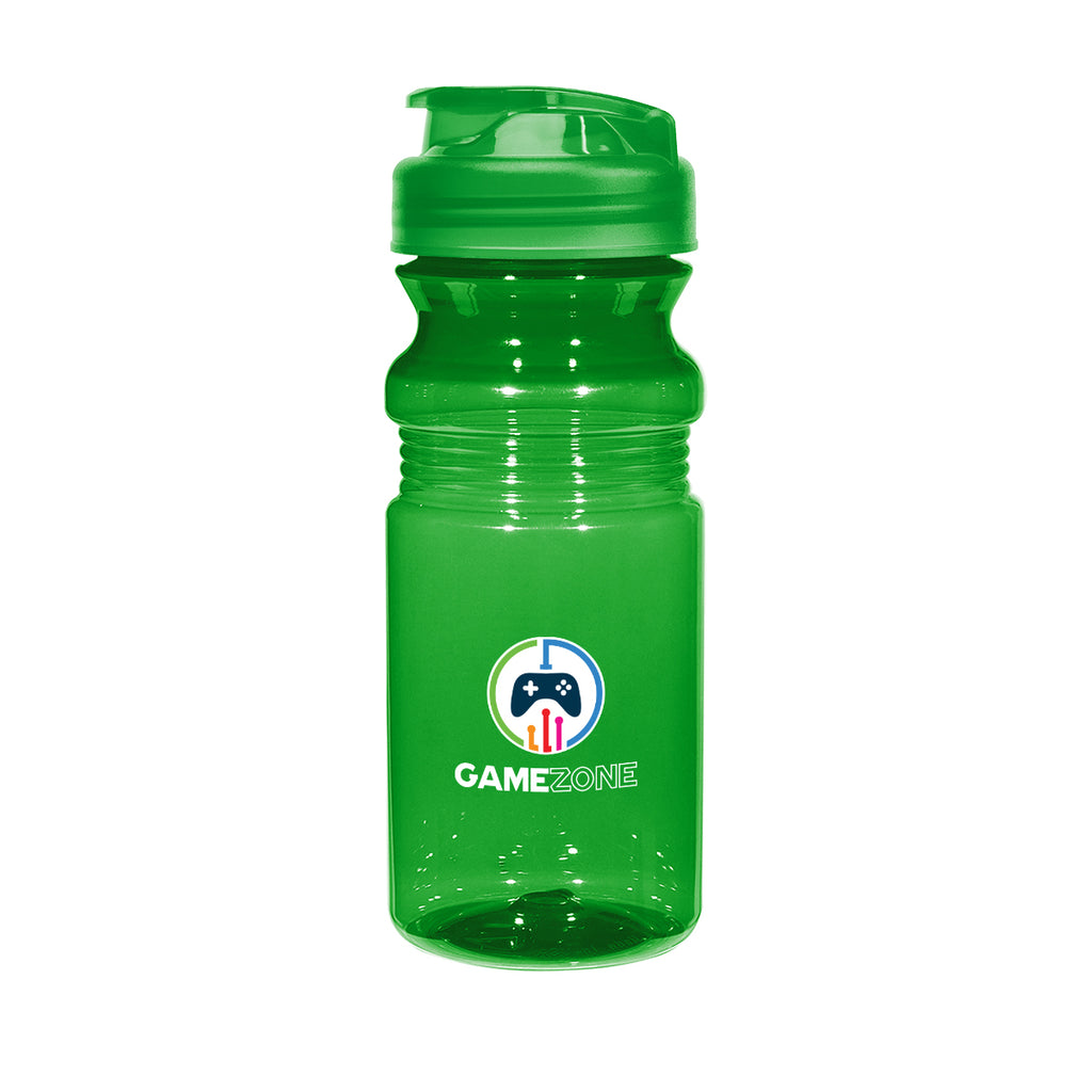 Poly-Clear Fitness Bottle with Super Sipper Lid, 20 oz - Green - Colorbrite Drinkware