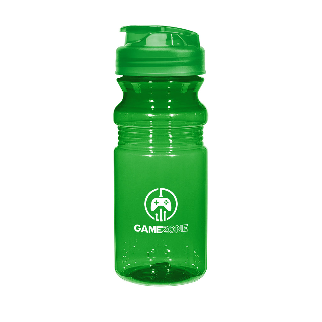 Poly-Clear Fitness Bottle with Super Sipper Lid, 20 oz - Green - Silk Screen