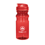 Poly-Clear Fitness Bottle with Super Sipper Lid, 20 oz - Red - Silk Screen