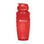 Poly-Clear Gripper Bottle, 30 oz - Red - Silk Screen