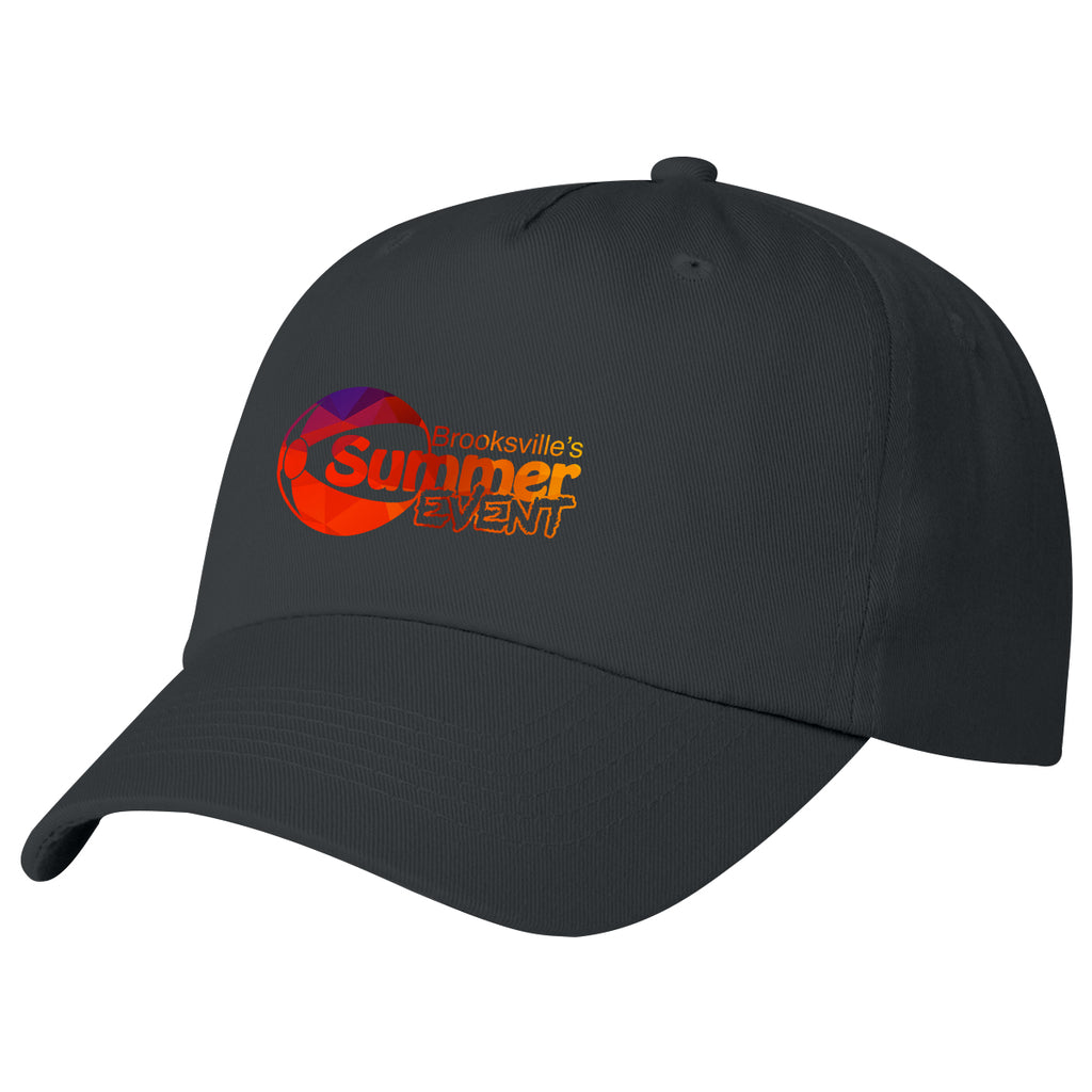 Polyester Cap, 5 Panel Embroidery - Black - Colorbrite