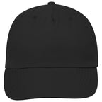 Polyester Cap, 5 Panel Embroidery - Black - STRAIGHT
