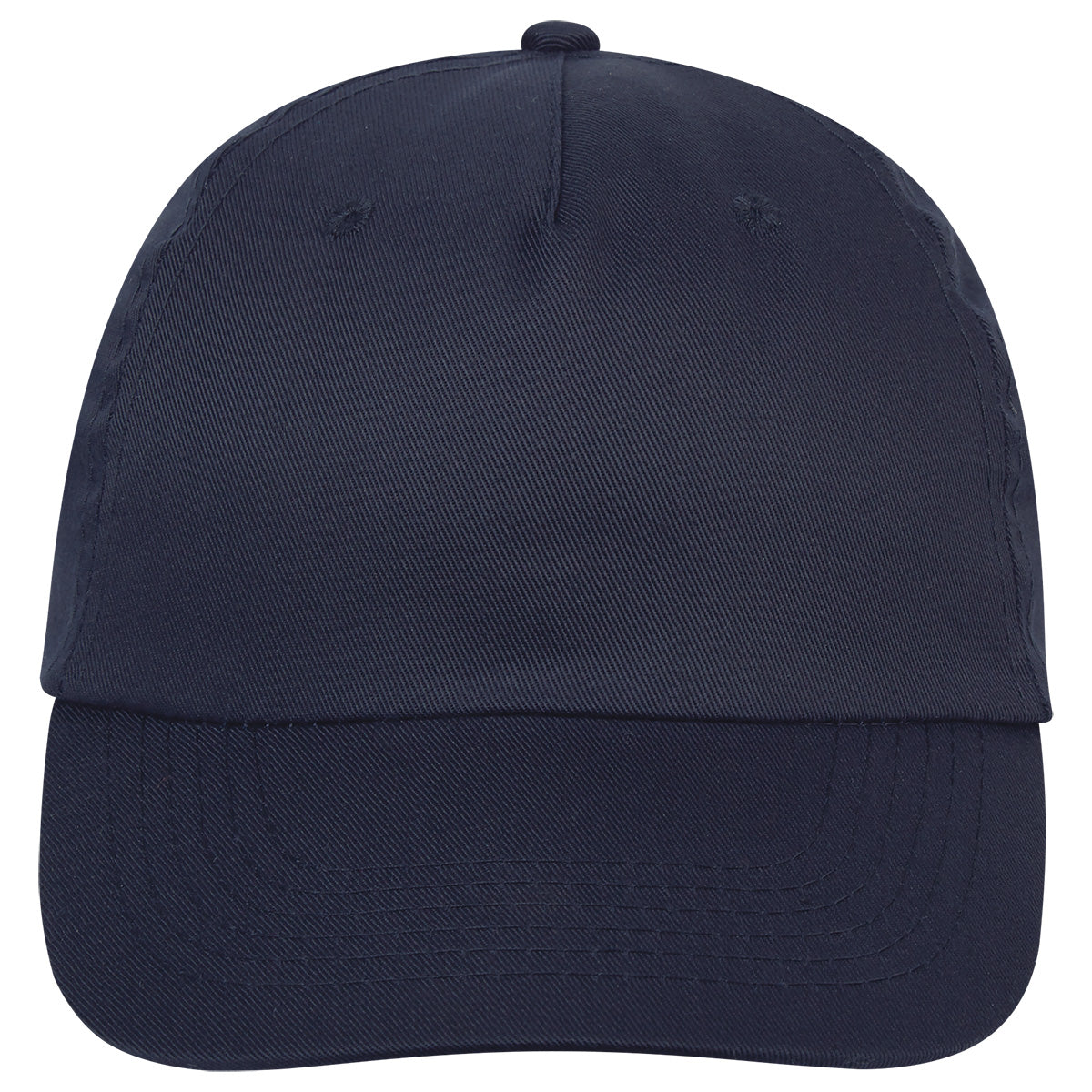 Polyester Cap, 5 Panel Embroidery - Navy - STRAIGHT