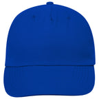 Polyester Cap, 5 Panel Embroidery - Royal Blue - STRAIGHT