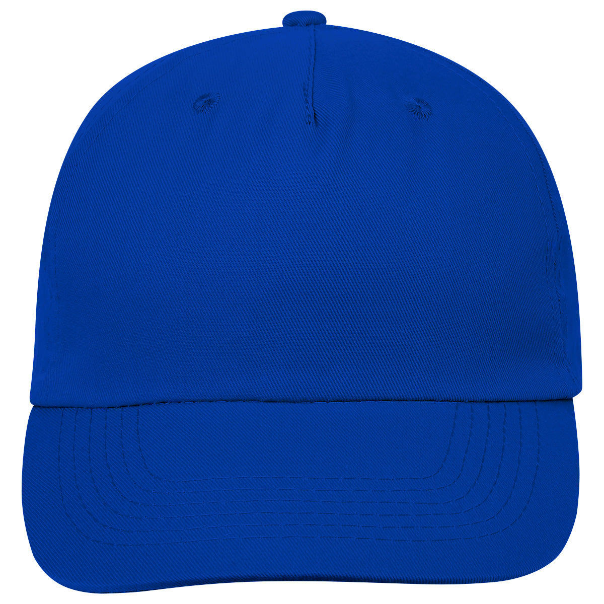 Polyester Cap, 5 Panel Embroidery - Royal Blue - STRAIGHT