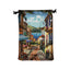 Polyester Drawstring Bag, 11 x 16 Inches - White