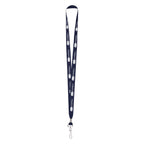 Polyester Lanyard with a J-Hook - Navy - Silk Screen