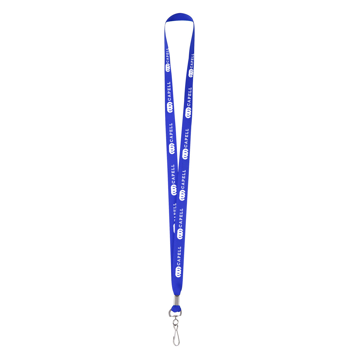 Polyester Lanyard with a J-Hook - Royal Blue - Silk Screen