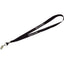 Polyester Lanyard with a Swivel Bulldog Clip, 3/4 Inch - Black - Front