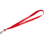 Polyester Lanyard with a Swivel Bulldog Clip, 3/4 Inch - RED - Front