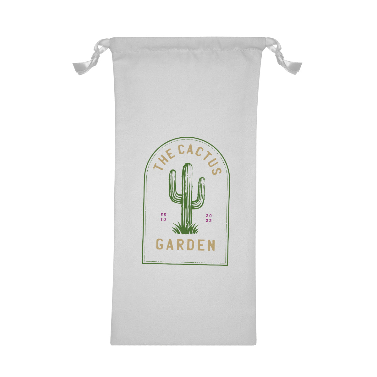 Polyester Pouch with Drawstring - Gray - Colorbrite