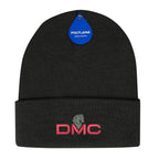 Polylana Cuffed Beanie in Knit - Black - Embroidery