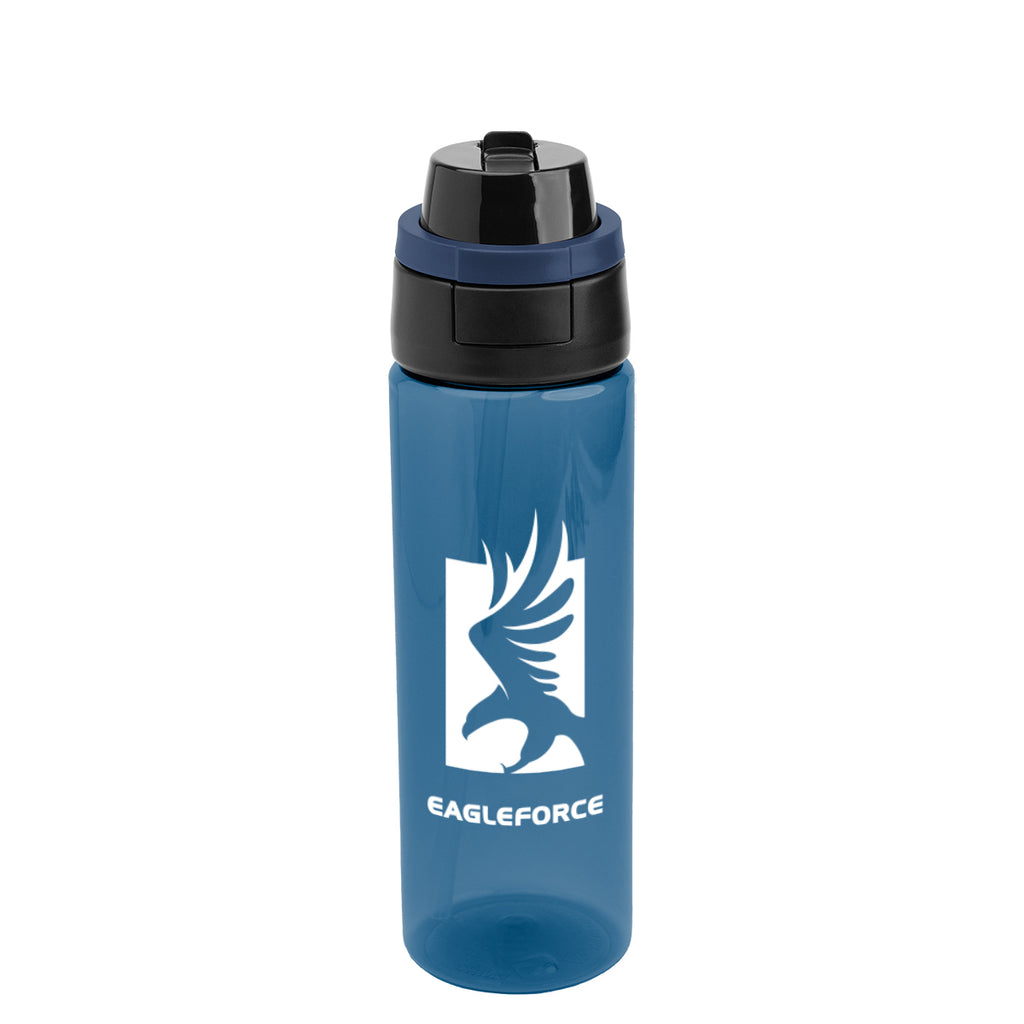 Pop Sip and Chug Bottle, 24 oz - Navy - Silk Screen