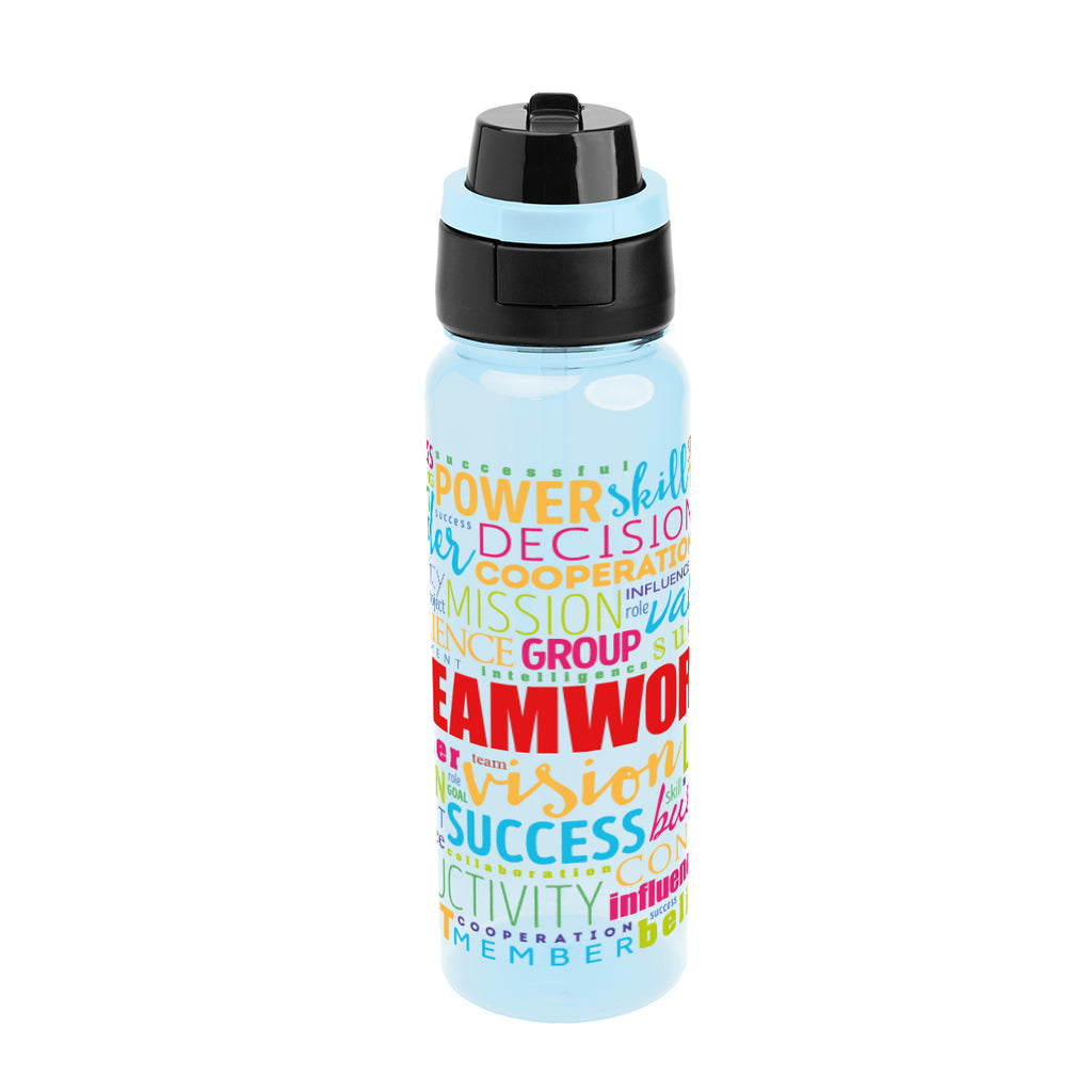 Pop Sip and Chug Bottle in Full Color, 32 oz - Blue - Megabrite