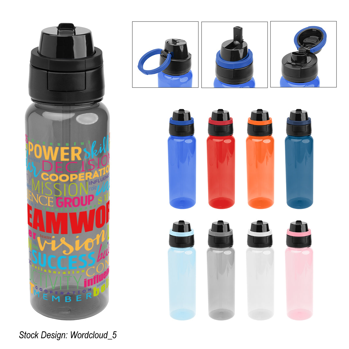 Pop Sip and Chug Bottle in Full Color, 32 oz