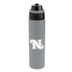 Pop Sip and Chug Recycled Single Wall Stainless Steel Bottle, 32 oz - Gray - Silk Screen