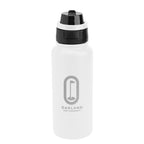 Pop Sip and Chug Recycled Stainless Steel Bottle, 32 oz Laser Engraving - Black - Laser Engraving