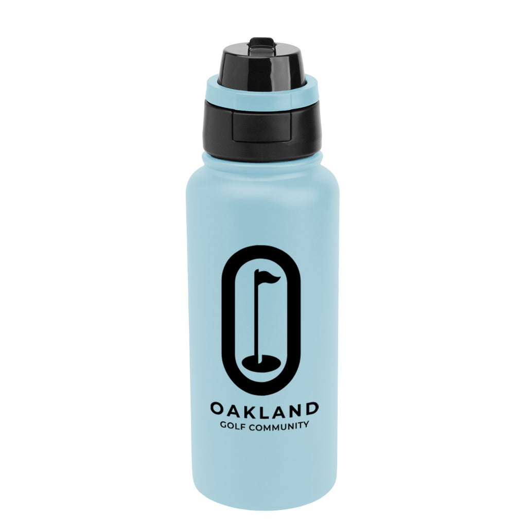 Pop Sip and Chug Recycled Stainless Steel Bottle, 32 oz Laser Engraving - Light Blue - Silk Screen