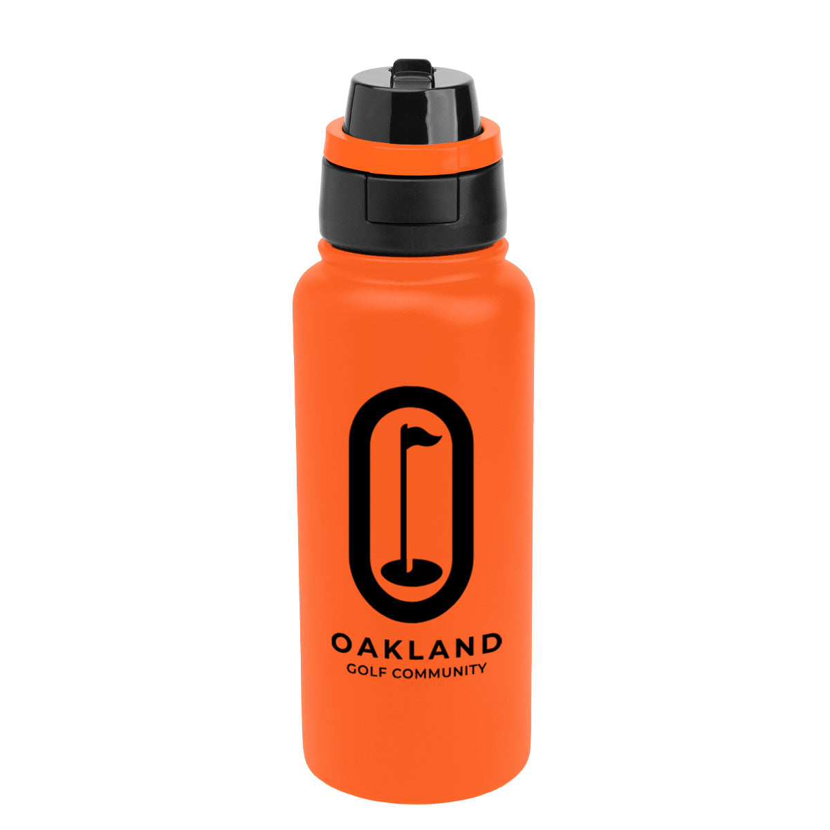Pop Sip and Chug Recycled Stainless Steel Bottle, 32 oz Laser Engraving - Orange - Silk Screen