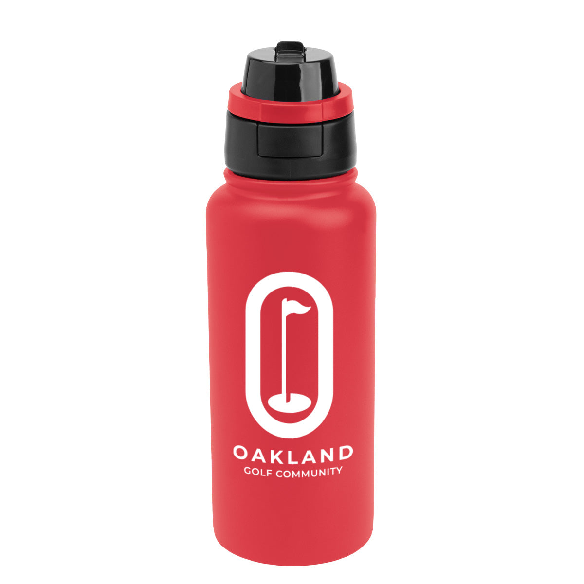 Pop Sip and Chug Recycled Stainless Steel Bottle, 32 oz Laser Engraving - Red - Silk Screen