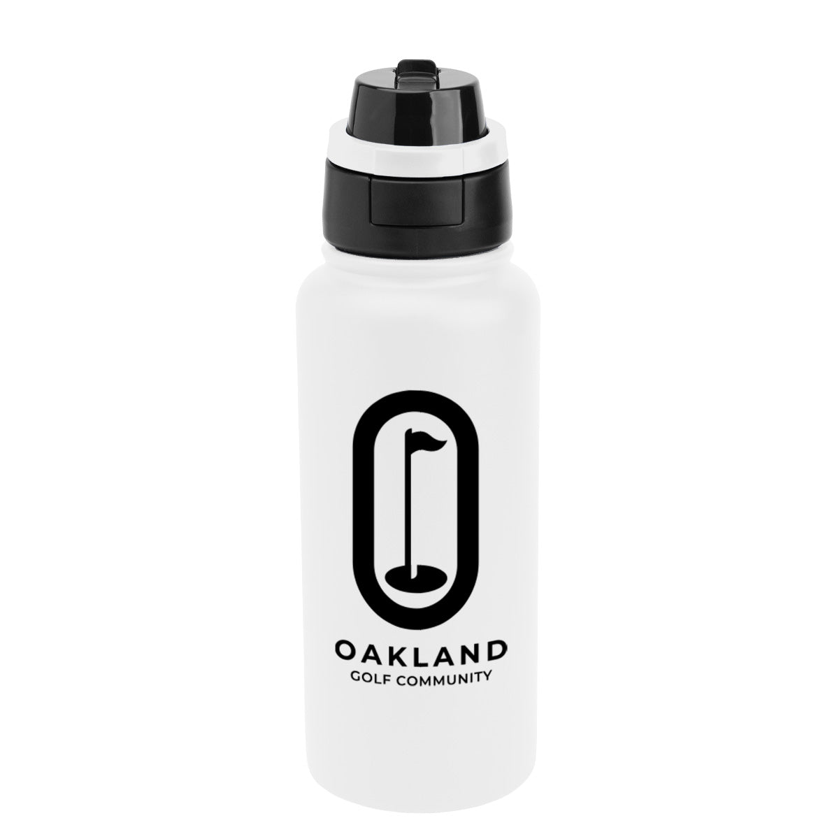 Pop Sip and Chug Recycled Stainless Steel Bottle, 32 oz Laser Engraving - White - Silk Screen