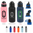 Pop Sip and Chug Recycled Stainless Steel Bottle, 32 oz Laser Engraving