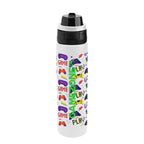 Pop Sip and Chug Recycled Stainless Steel Bottle in Full Color, 24 oz - White - Megabrite
