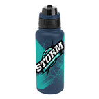 Pop Sip and Chug Recycled Stainless Steel Bottle in Full Color, 32 oz - Navy - Megabrite