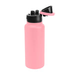 Pop Sip and Chug Recycled Stainless Steel Bottle in Full Color, 32 oz - Pink - Open