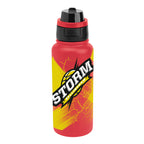 Pop Sip and Chug Recycled Stainless Steel Bottle in Full Color, 32 oz - Red - Megabrite