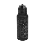 Pop Sip and Chug Recycled Steel Bottle, Laser Engraved, 32 oz - Black - Laser