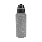 Pop Sip and Chug Recycled Steel Bottle, Laser Engraved, 32 oz - Gray - Laser