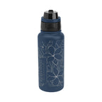 Pop Sip and Chug Recycled Steel Bottle, Laser Engraved, 32 oz - Navy - Laser Engraving