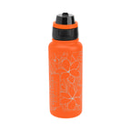 Pop Sip and Chug Recycled Steel Bottle, Laser Engraved, 32 oz - Orange - Laser