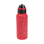 Pop Sip and Chug Recycled Steel Bottle, Laser Engraved, 32 oz - Red - Laser