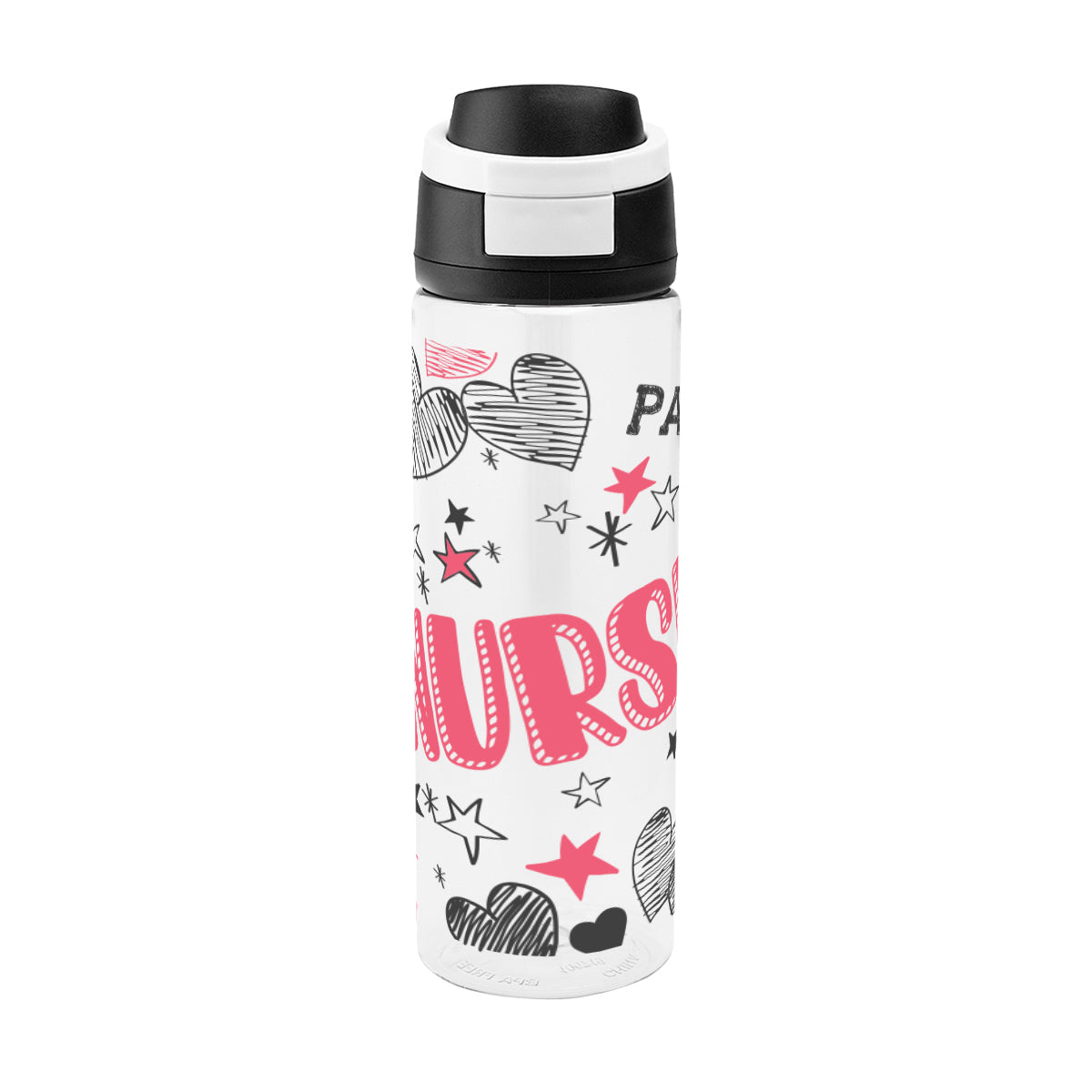 Pop Sip Bottle in Full Color, 24 oz - Clear - Megabrite