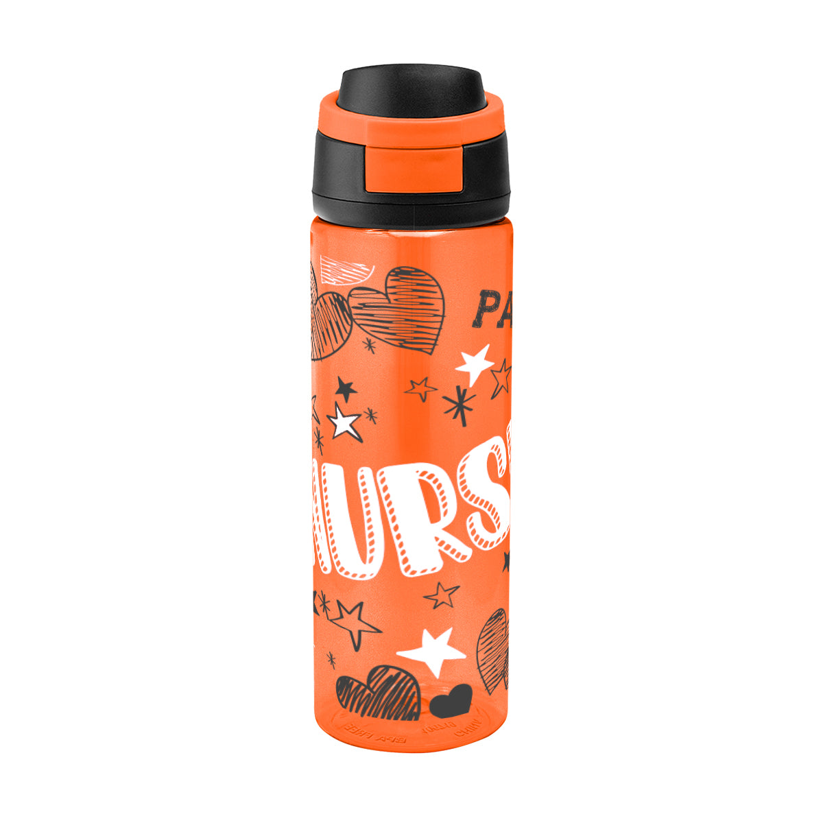 Pop Sip Bottle in Full Color, 24 oz - Orange - Megabrite