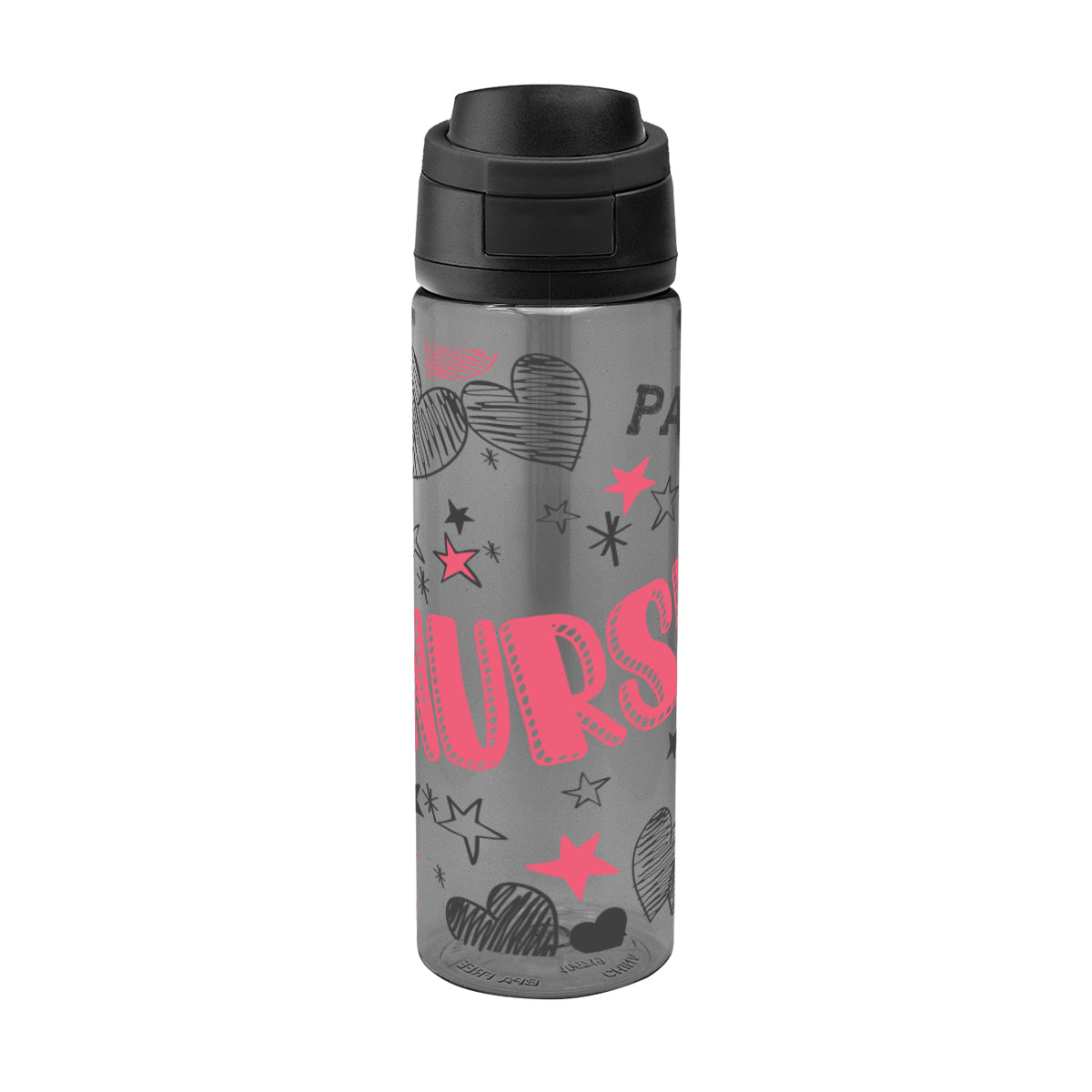 Pop Sip Bottle in Full Color, 24 oz - Translucent Charcoal - Megabrite