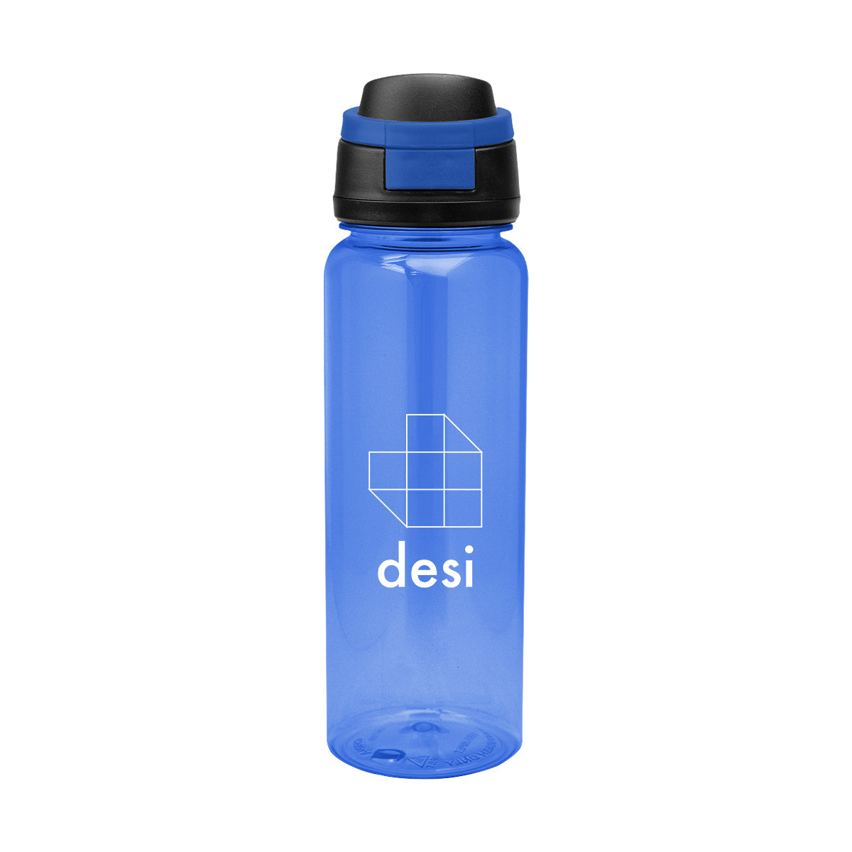 Pop Sip Bottle in Recycled PET, 32 oz - Blue - Silk Screen
