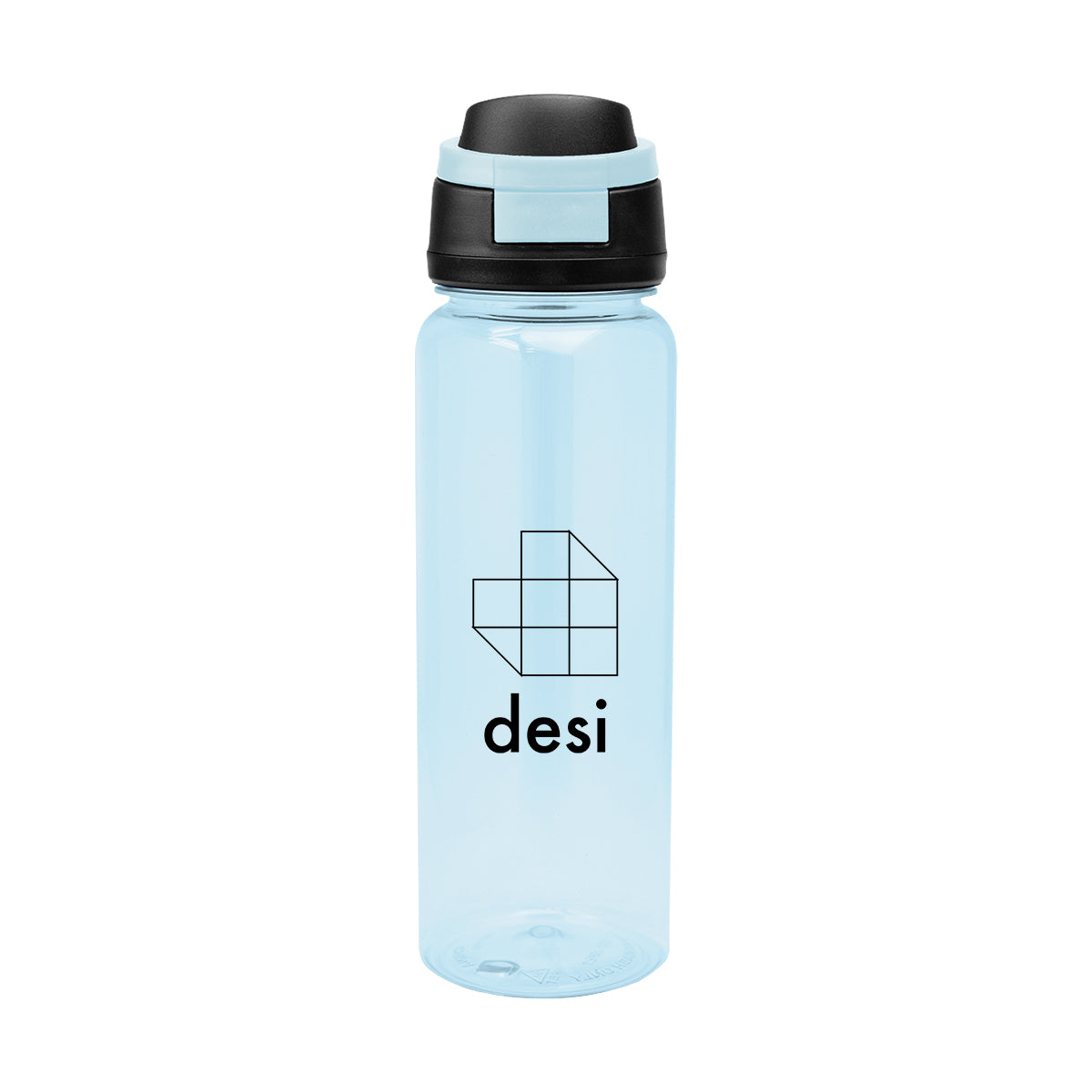 Pop Sip Bottle in Recycled PET, 32 oz - Blue - Silk Screen