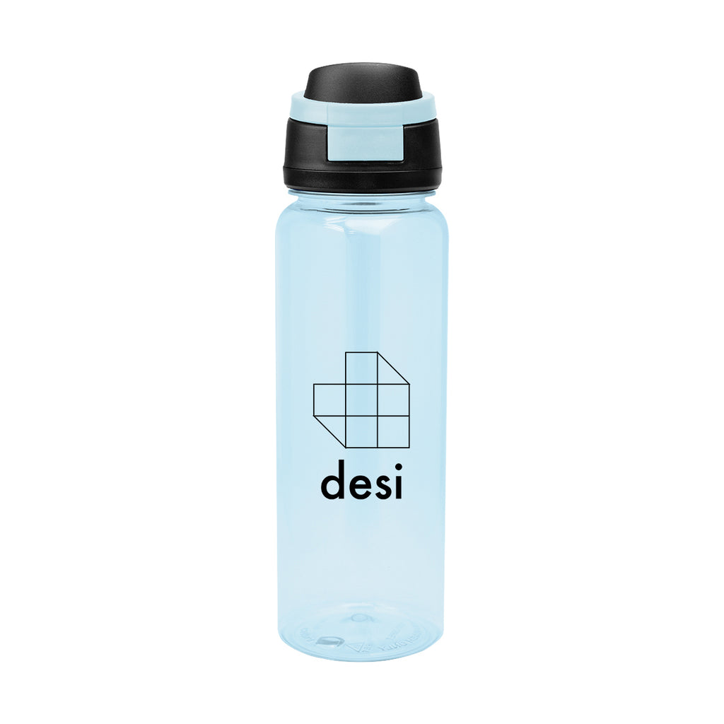 Pop Sip Bottle in Recycled PET, 32 oz - Blue - Silk Screen