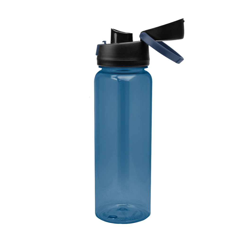 Pop Sip Bottle in Recycled PET, 32 oz - Navy - Open